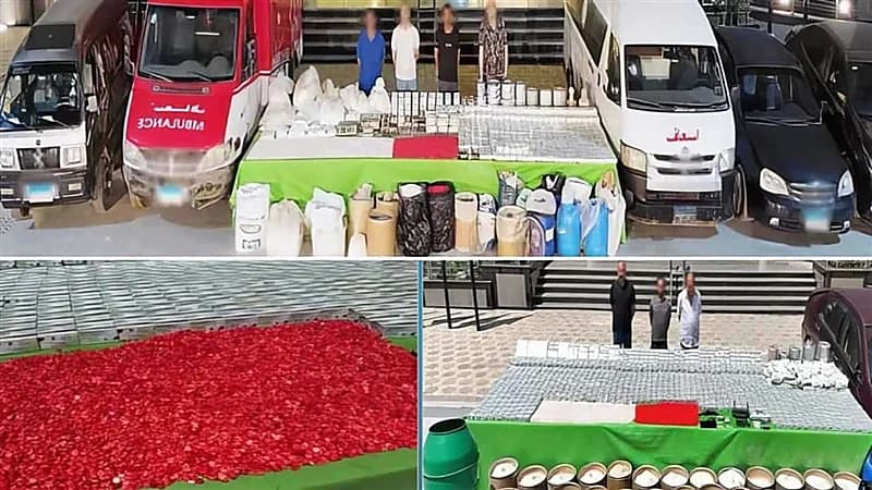 العثور على مخدرات بـ350 مليون جنيه داخل سيارات إسعاف بمصر