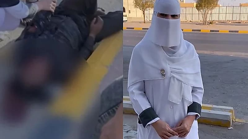 في موقف بطولي .. ممرضة من حفر الباطن تنقذ مصابًا في حادث دهس .. فيديو