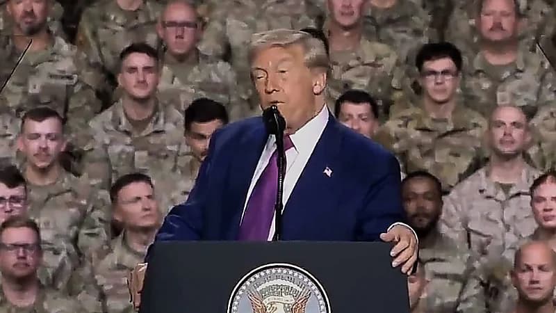 ترامب من قاعدة العديد بقطر: الجيش الأمريكي سيصبح الأقوى.. فيديو