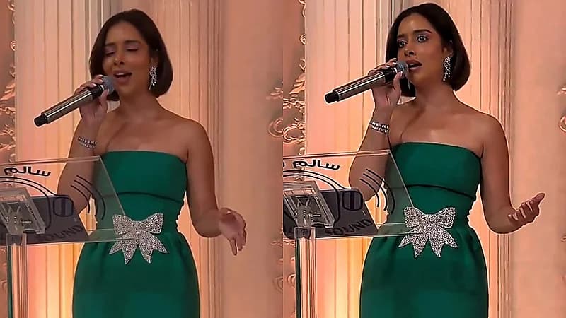 بإطلالة خضراء .. بلقيس تُشعل أحد الأعراس بالكويت .. فيديو