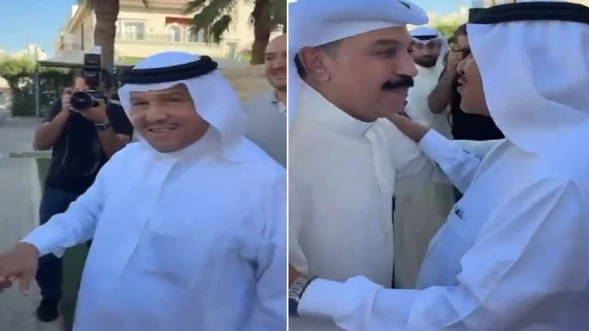 لحظة لقاء محمد عبدُه بـ عبدالله الرويشد في منزل سالم الهندي.. فيديو