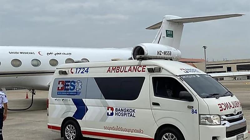طائرة الإخلاء الطبي تنقل مواطن من تايلاند إلى المملكة لاستكمال علاجه