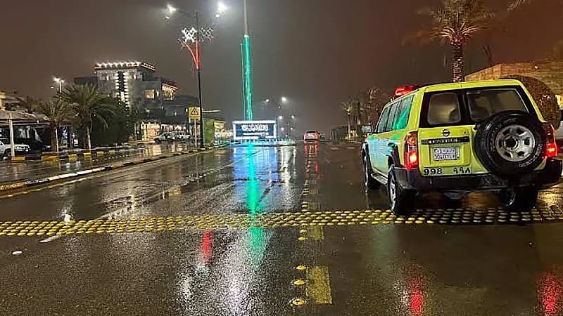 الدفاع المدني: هطول أمطار رعدية على معظم مناطق المملكة
