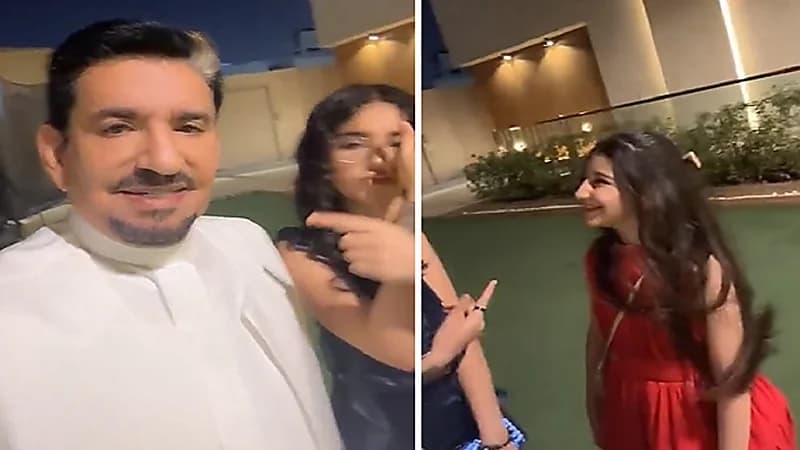 خجل ابنة عبدالله السدحان خلال معايدتها متابعي والدها.. فيديو
