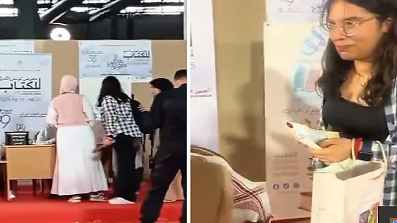 فتاة تبكي من شدة سعادتها بتوقيع الكاتب أسامة المسلم.. فيديو