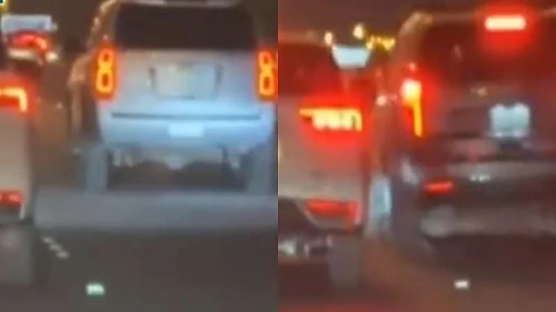 شاب يتحرش بفتاة على طريق سريع في الكويت .. فيديو