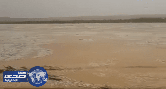 بالفيديو. .لحظة تدفق السيول على طرق الشماسية بالقصيم
