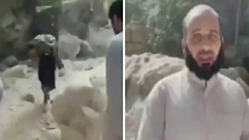 بالفيديو.. المعلم حمود الصبيحي ينقذ غريق بوادي "لجب"