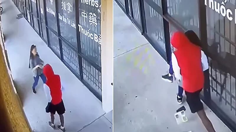 بالفيديو.. لص يتسبب في شلل امرأة