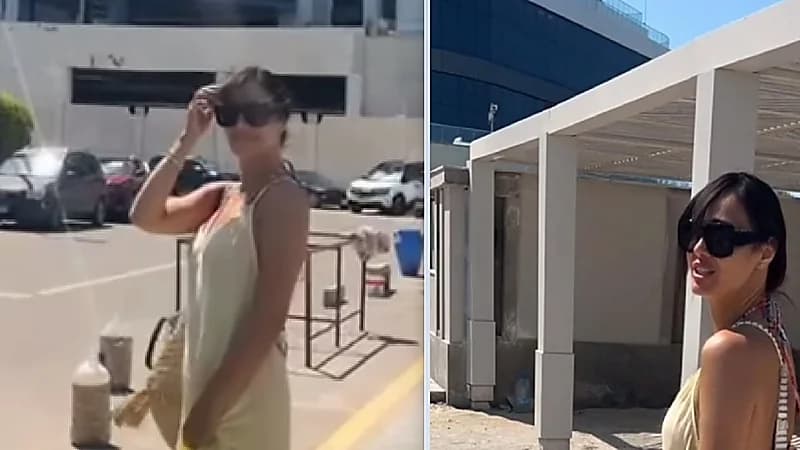 حلا شيحة على شاطيء البحر بعد خلعها الحجاب..فيديو