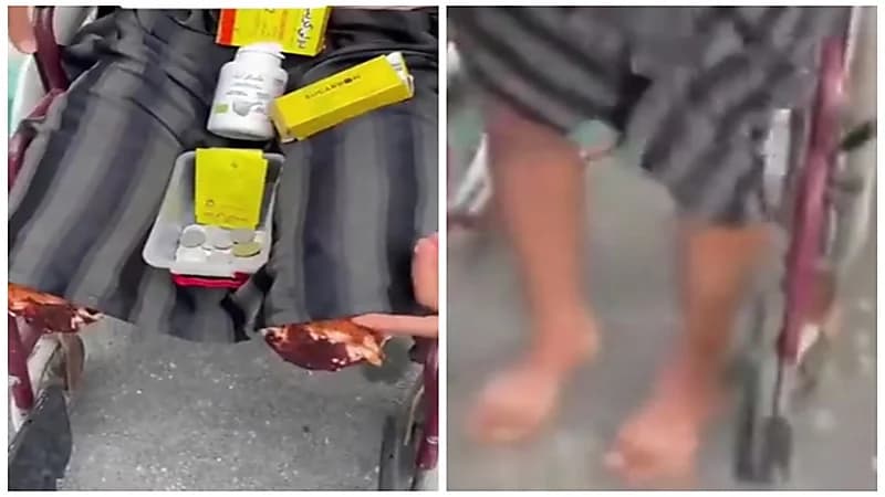 شبان يكشفون متسول ابتكر طريقة لا تخطر على البال لخداع الناس.. فيديو