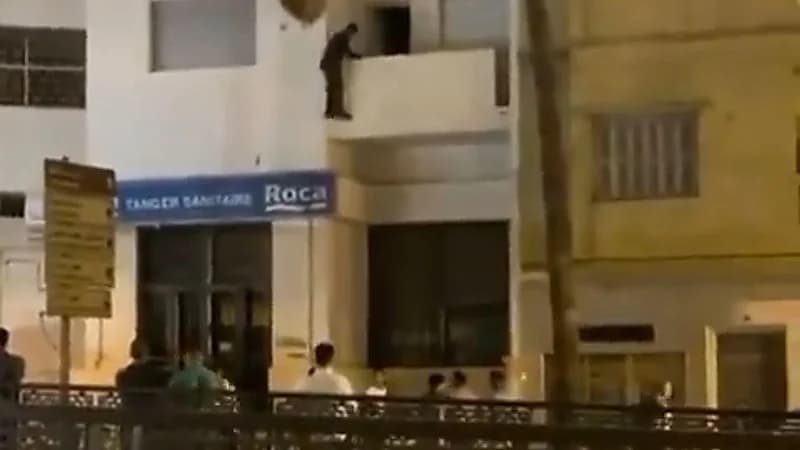 لص محاصر داخل شرفة منزل ..فيديو