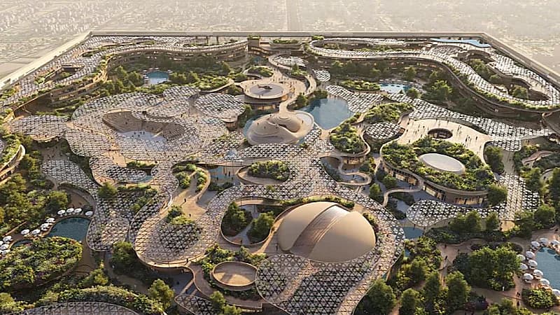 لقطات تُظهر المخطط الرئيسي لمشروع المربع الجديد أكبر داون تاون في العالم