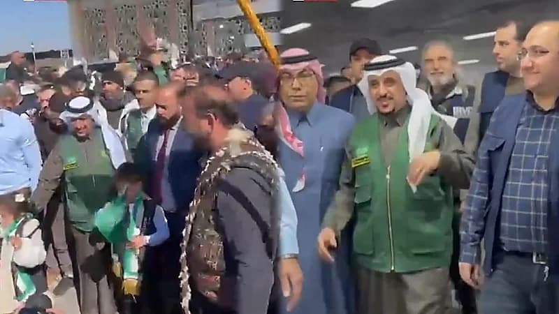 استقبال شعبي حافل للوفد الطبي السعودي عند وصوله للعاصمة السورية دمشق .. فيديو