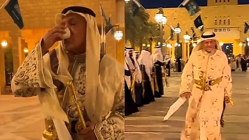 الأمير تركي الفيصل يصل قصر الحكم بالرياض للمشاركة في احتفالات يوم التأسيس  ..  فيديو