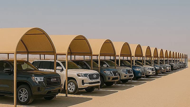 المسند يشرح كيف تبني مظلة للسيارة اتقاءً لأشعة الشمس صيفًا