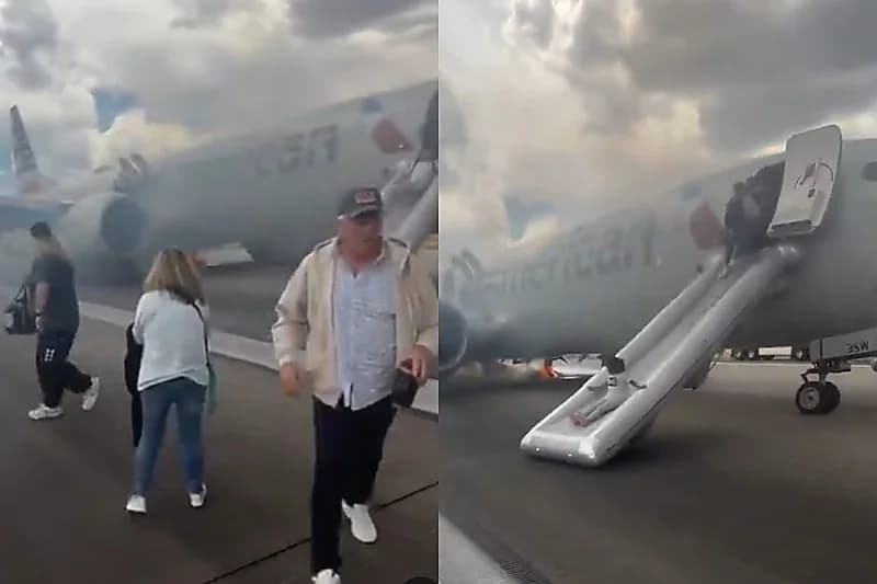 حريق طائرة تابعة لشركة الخطوط الجوية الأمريكية في مطار دنفر الدولي.. فيديو