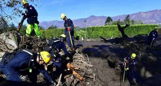 ارتفاع عدد قتلى الانهيارات الطينية في كاليفورنيا