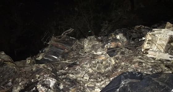 أول صور لحطام طائرة الأمير منصور بن مقرن ومرافقيه