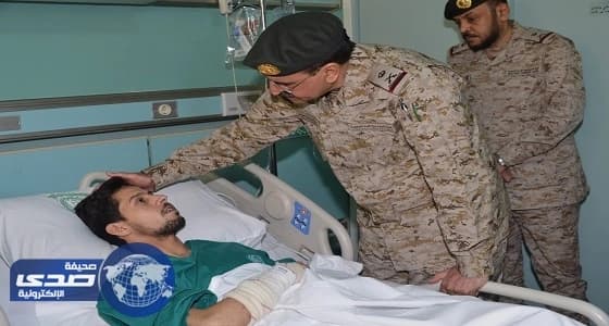 بالصور.. قائد قوة الصواريخ يزور مصابي " عاصفة الحزم " و " إعادة الأمل "