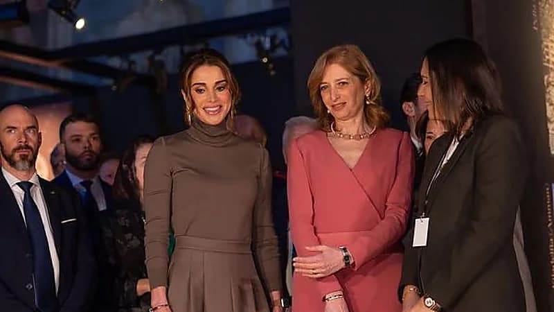 الملكة رانيا برفقة سيدة إيطاليا الأولى لورا ماتاريلا.. فيديو