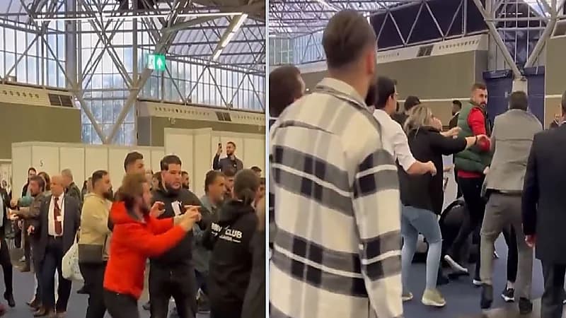 مشاجرة كبيرة في مكتب اقتراع لانتخابات الرئاسية التركية (فيديو)